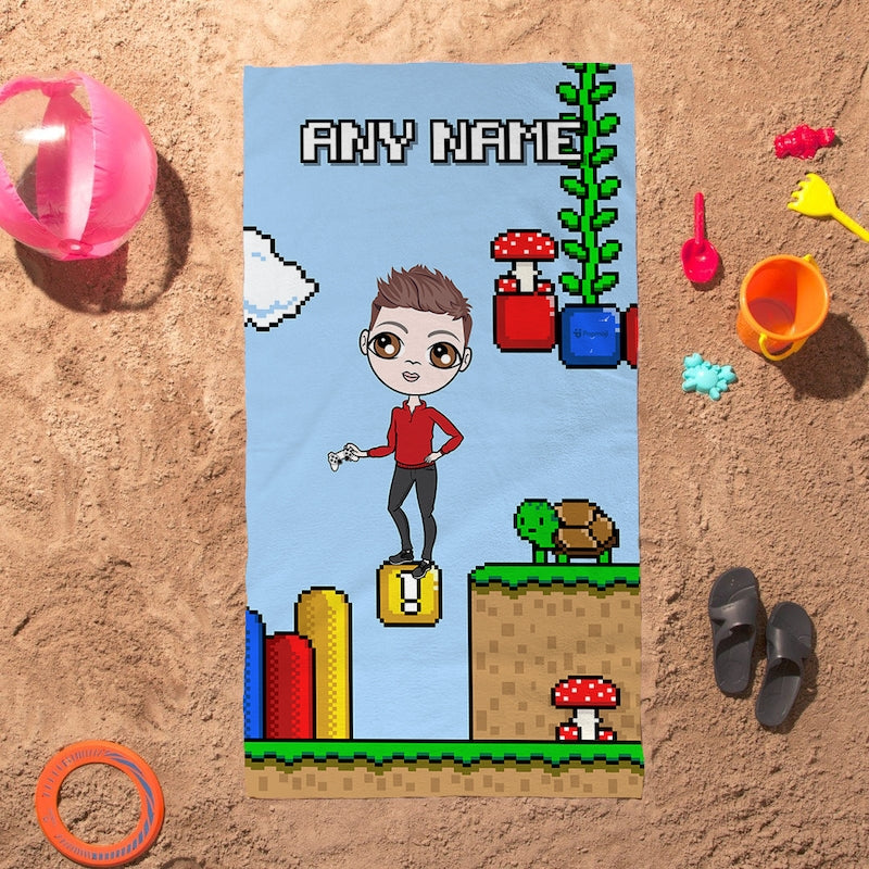 Jnr Boys Super Gamer Beach Towel - Image 3