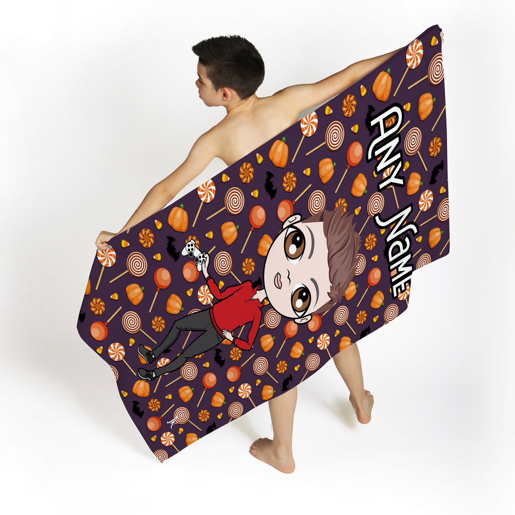 Jnr Boys Spooky Sweet Treats Beach Towel - Image 3