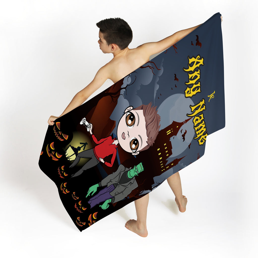 Jnr Boys Frankenstein's Castle Beach Towel - Image 3