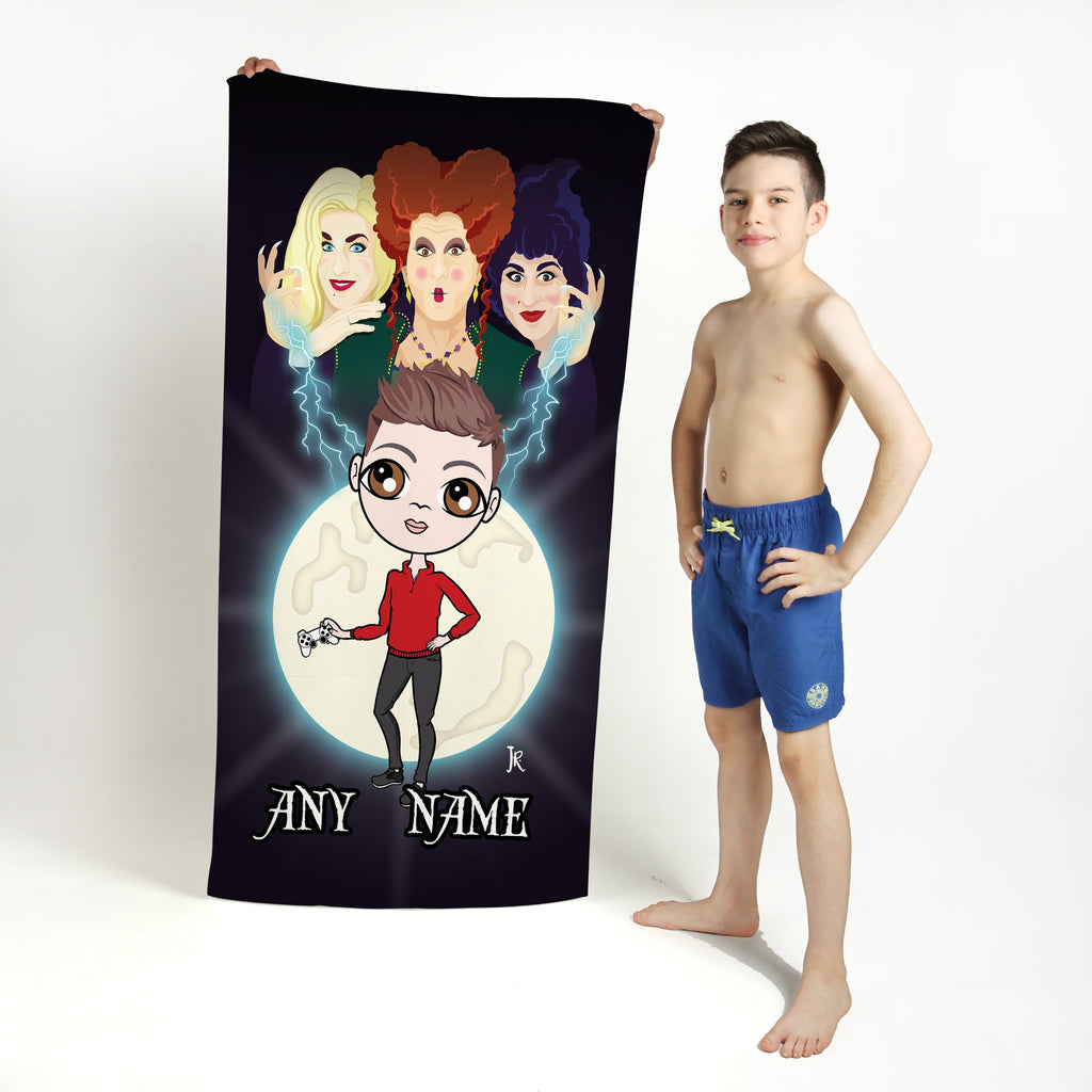 Jnr Boys Mischievous Witches Beach Towel - Image 1