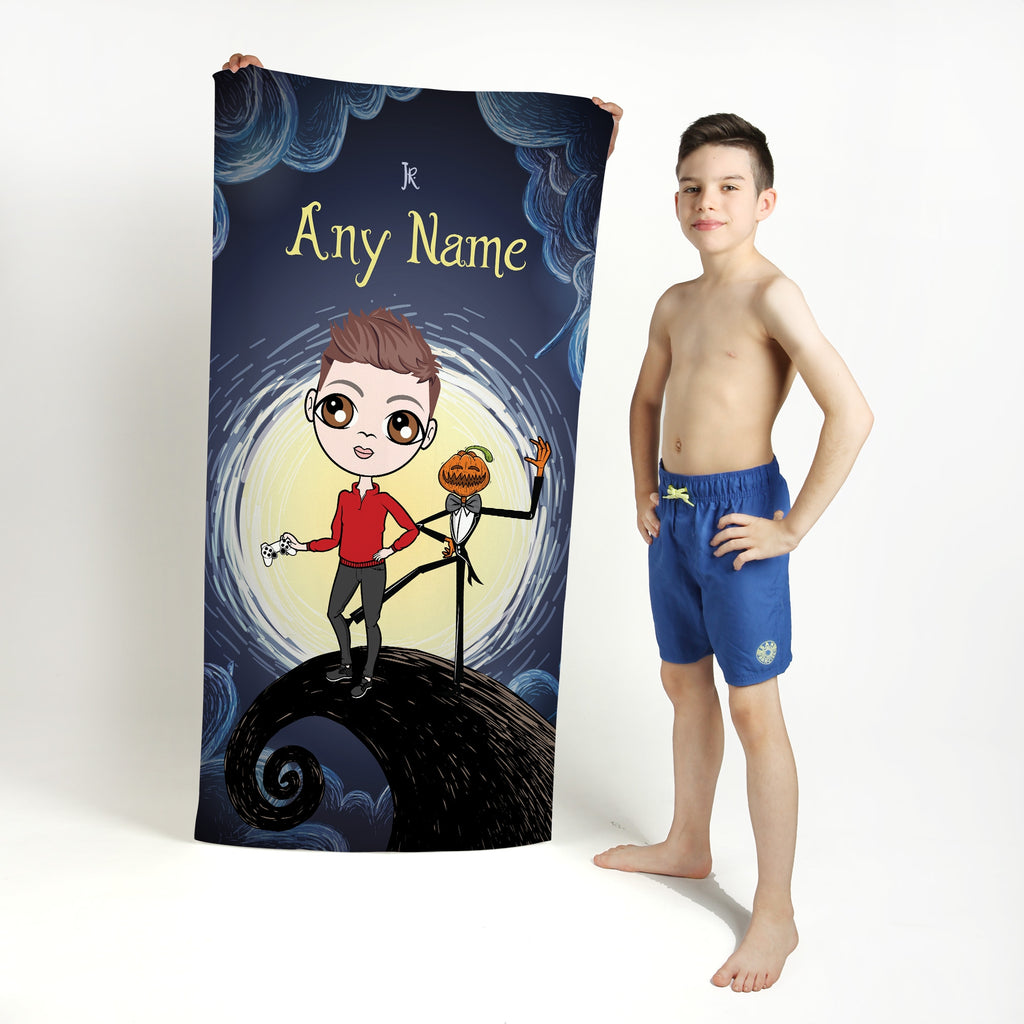 Jnr Boys Halloween Nightmare Beach Towel - Image 1