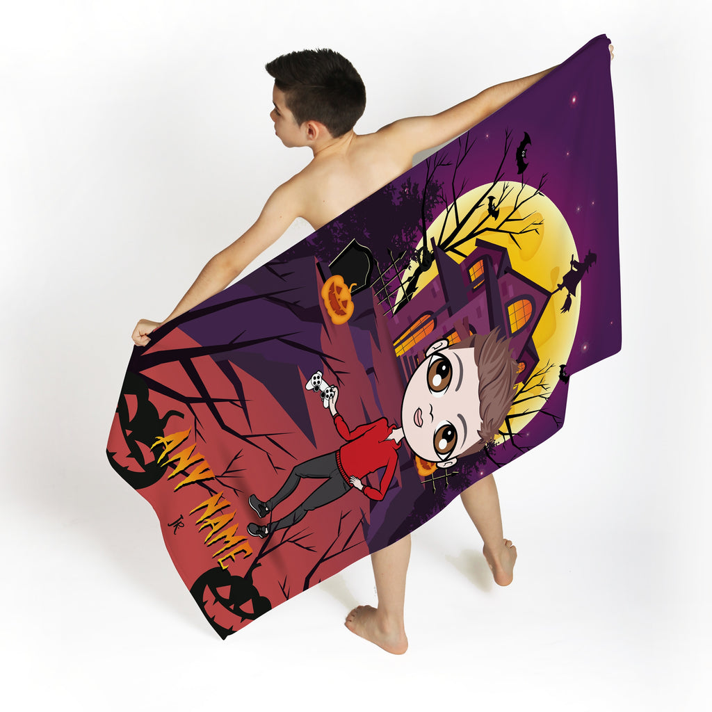 Jnr Boys Haunted House Beach Towel - Image 3