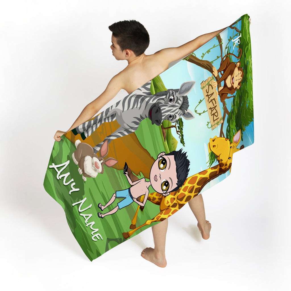 Jnr Boys Safari Beach Towel - Image 2