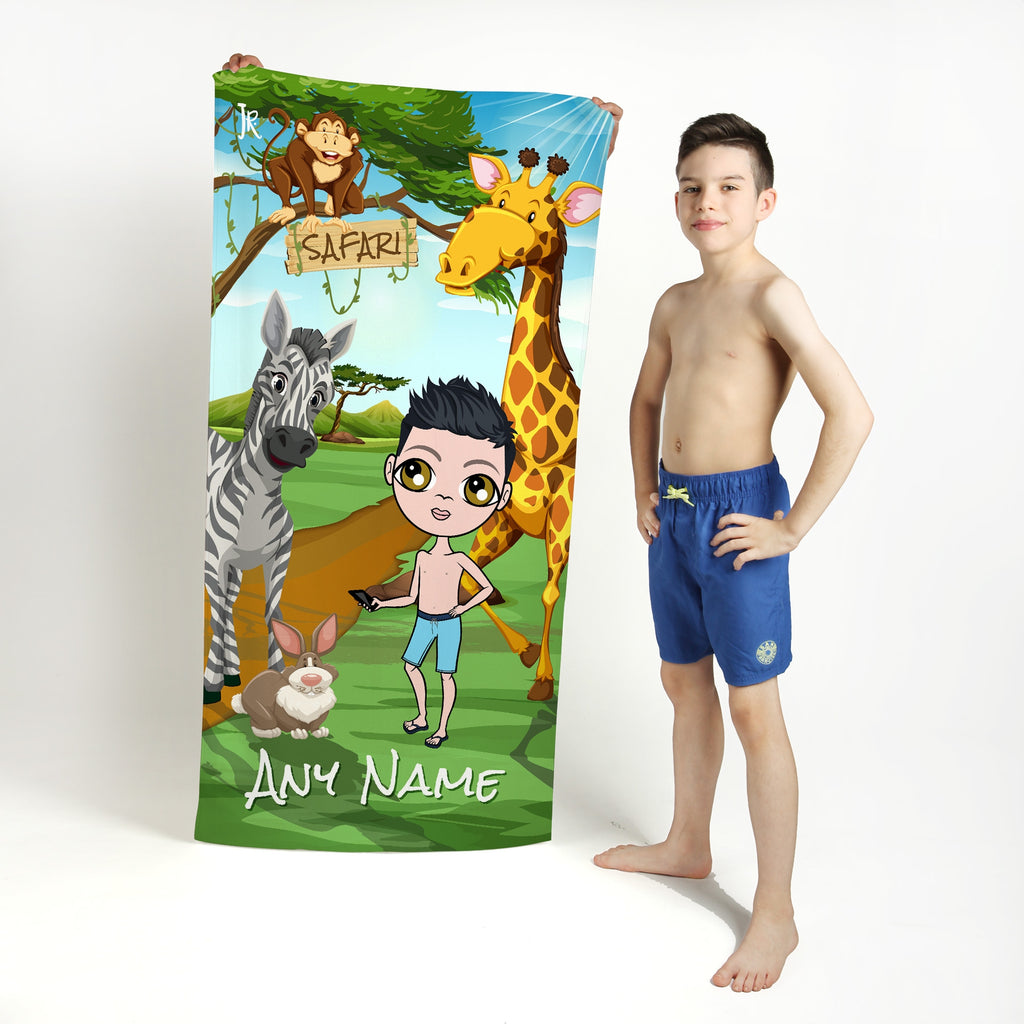Jnr Boys Safari Beach Towel - Image 1