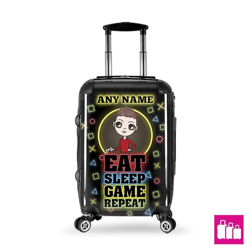 Jnr Boys Eat Sleep Game Repeat Suitcase - Image 4