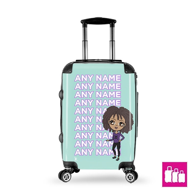 Jnr Boys Turquoise Multiple Name Suitcase - Image 2