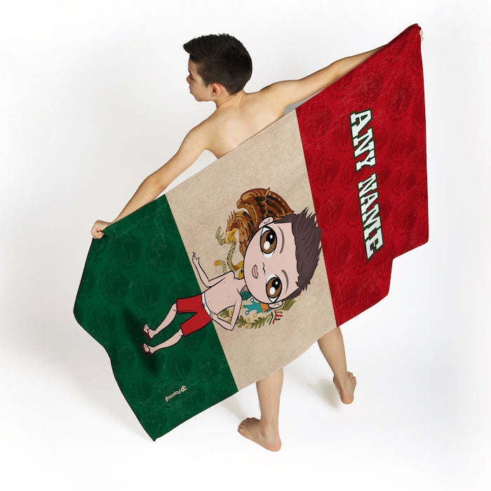 Jnr Boys Love Mexico Flag Beach Towel - Image 2