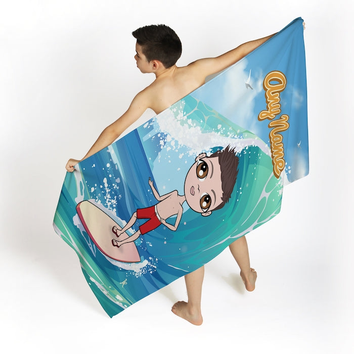 Jnr Boys Surfs Up Beach Towel - Image 3