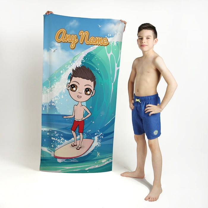 Jnr Boys Surfs Up Beach Towel - Image 1