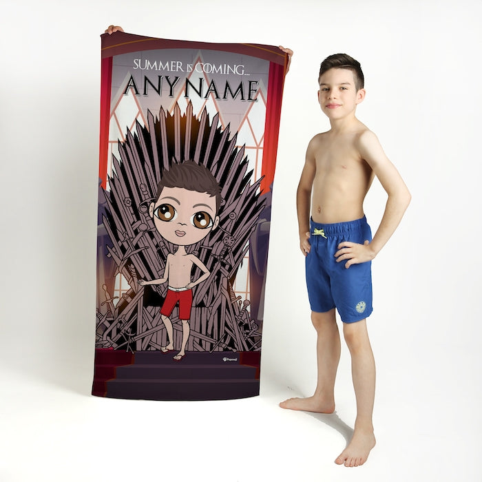 Jnr Boys Throne Beach Towel - Image 1