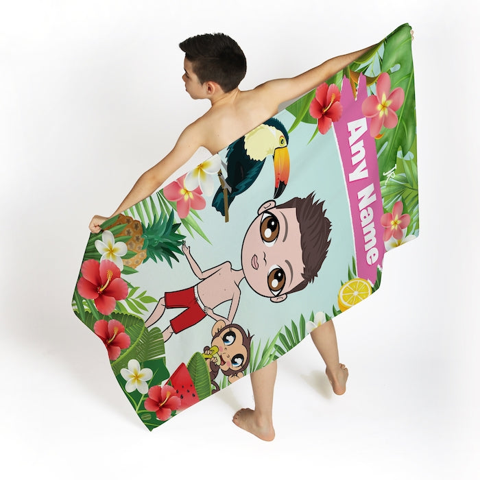 Jnr Boys Tropical Fun Beach Towel - Image 3