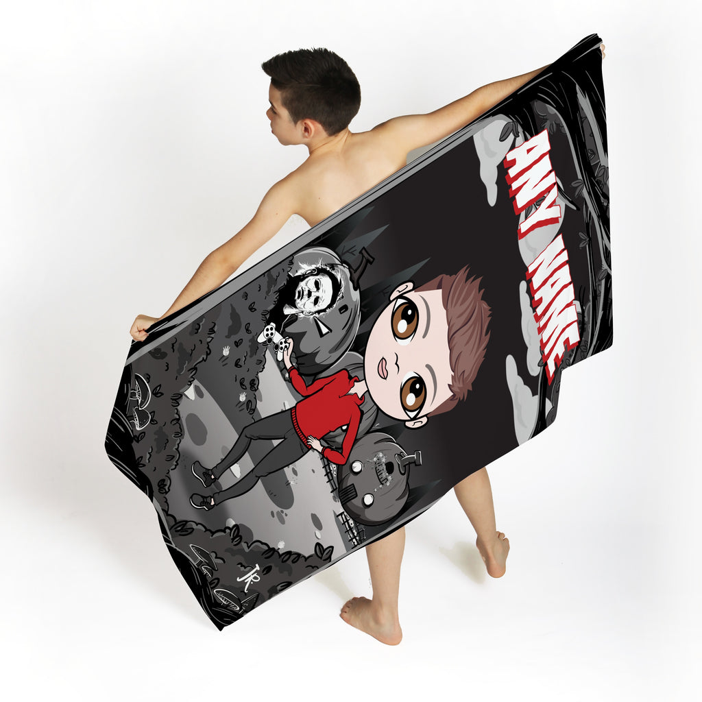 Jnr Boys Forest Of Terror Beach Towel - Image 3