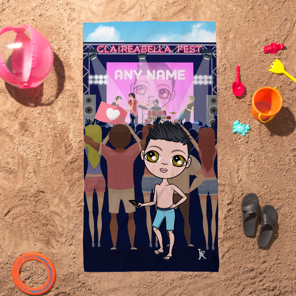 Boys Personalized Party Festival Beach Towel