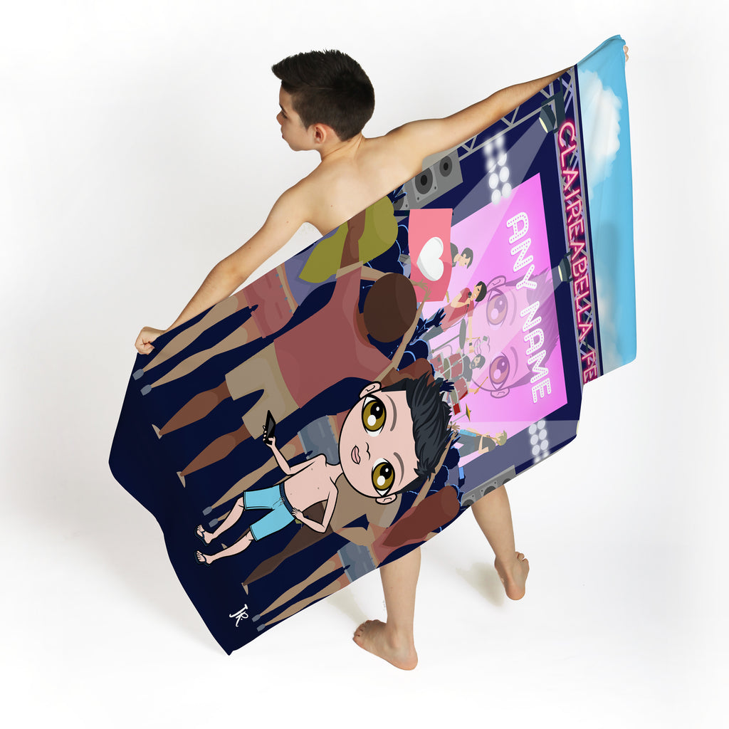 Boys Personalized Party Festival Beach Towel