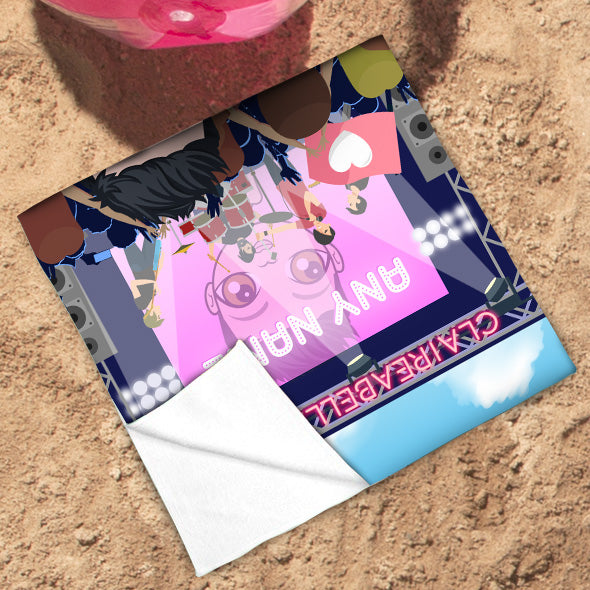 Boys Personalized Party Festival Beach Towel