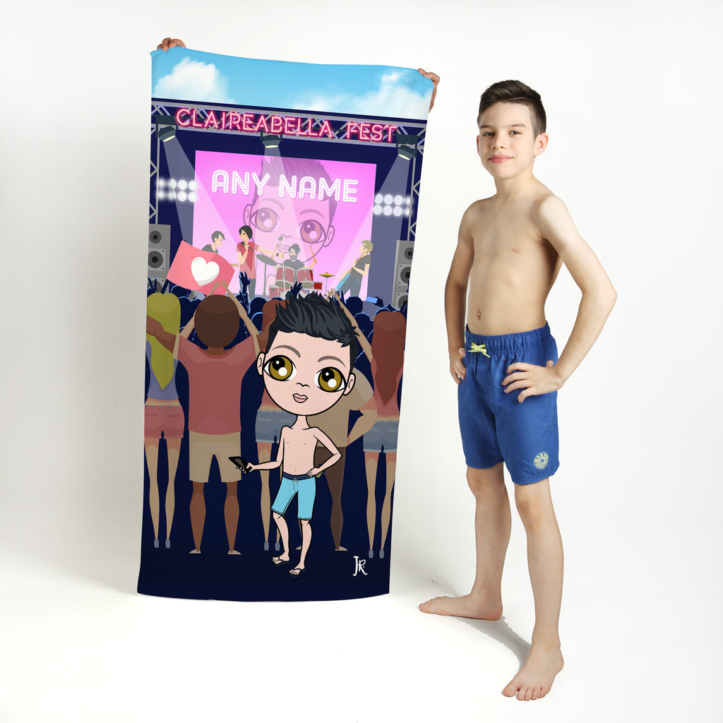 Boys Personalized Party Festival Beach Towel