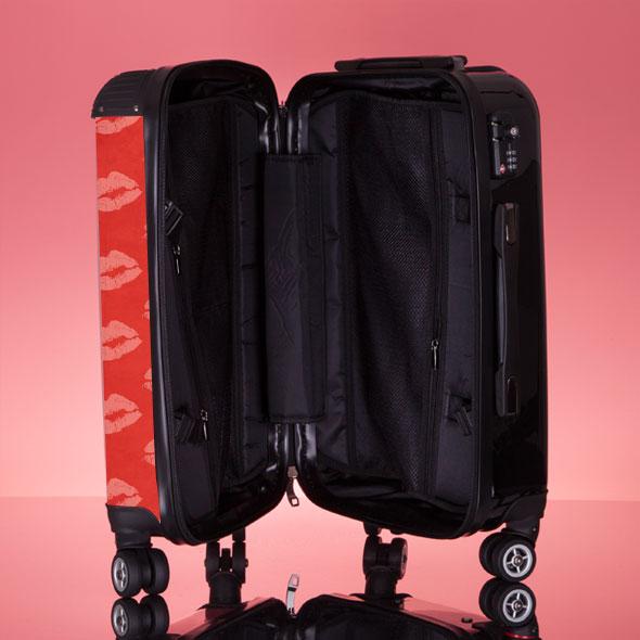 ClaireaBella Girls Lip Print Suitcase - Image 7