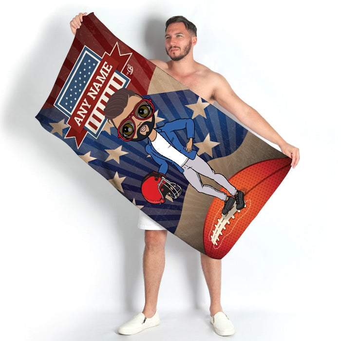 MrCB American Football Beach Towel - Image 1