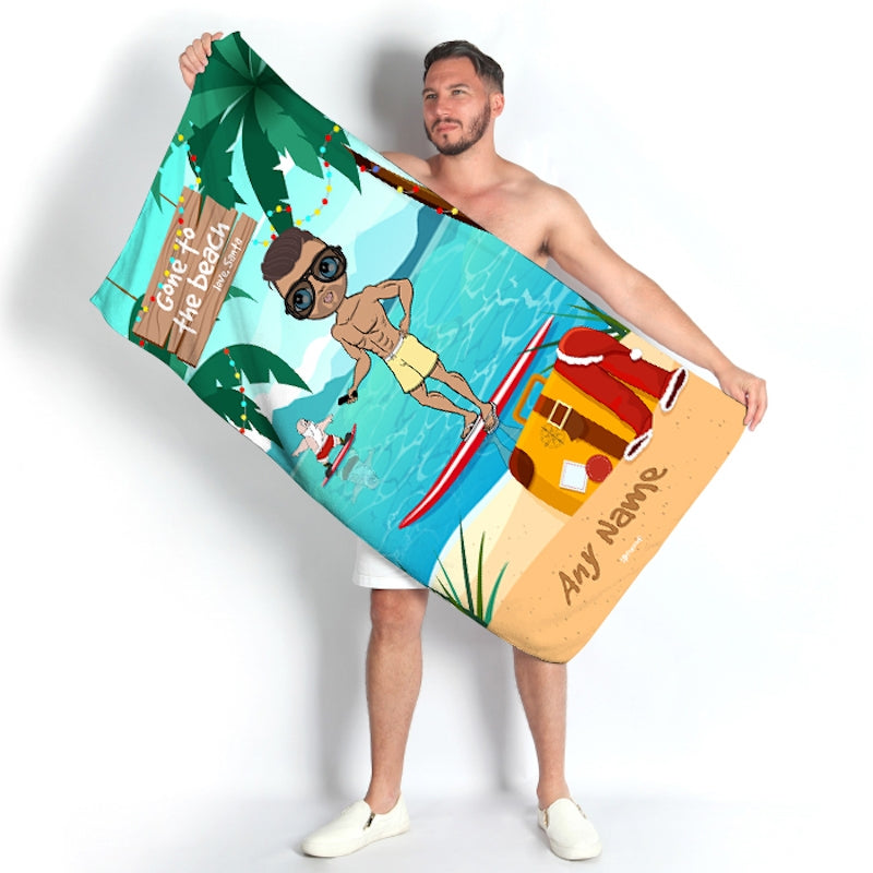 MrCB Surfing Santa Beach Towel - Image 2