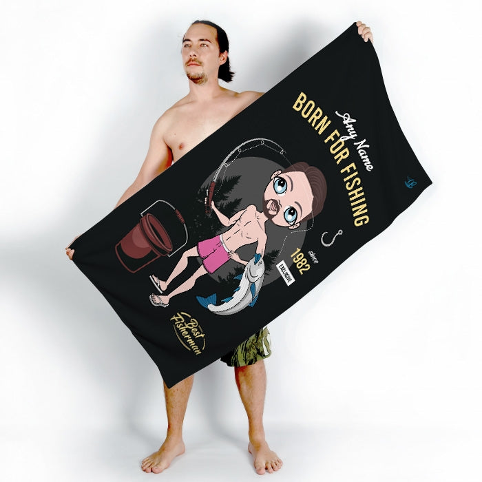 MrCB Born Fishing Beach Towel - Image 3