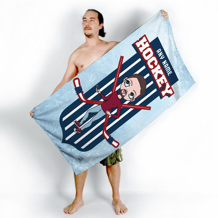 MrCB Ice Hockey Emblem Beach Towel - Image 3