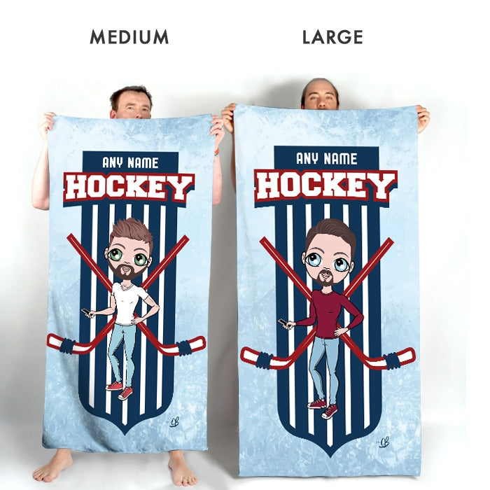 MrCB Ice Hockey Emblem Beach Towel - Image 4