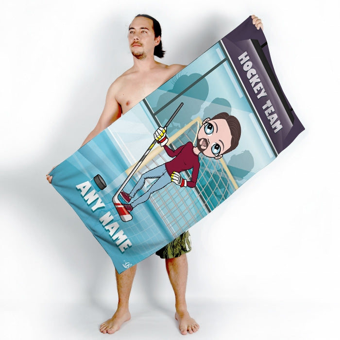 MrCB Ice Hockey Beach Towel - Image 2