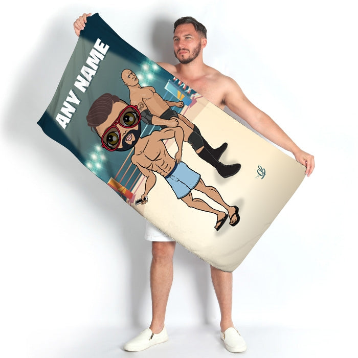 MrCB Wrestling Champion Beach Towel - Image 4