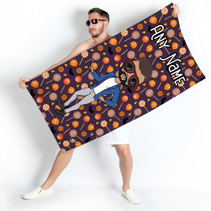 MrCB Spooky Sweet Treats Beach Towel - Image 1