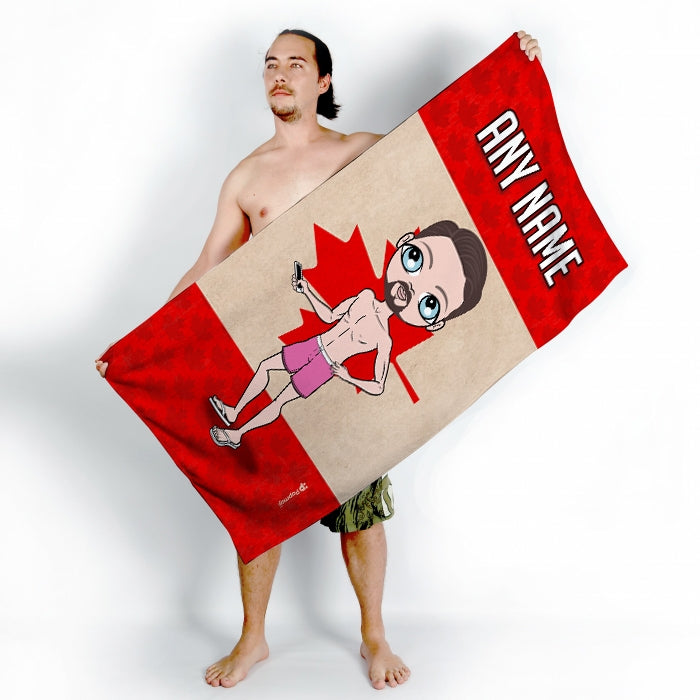 MrCB Love Canada Flag Beach Towel - Image 3