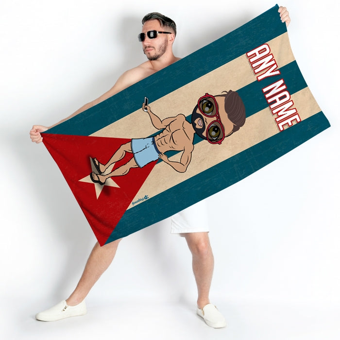 MrCB Love Cuba Flag Beach Towel - Image 1