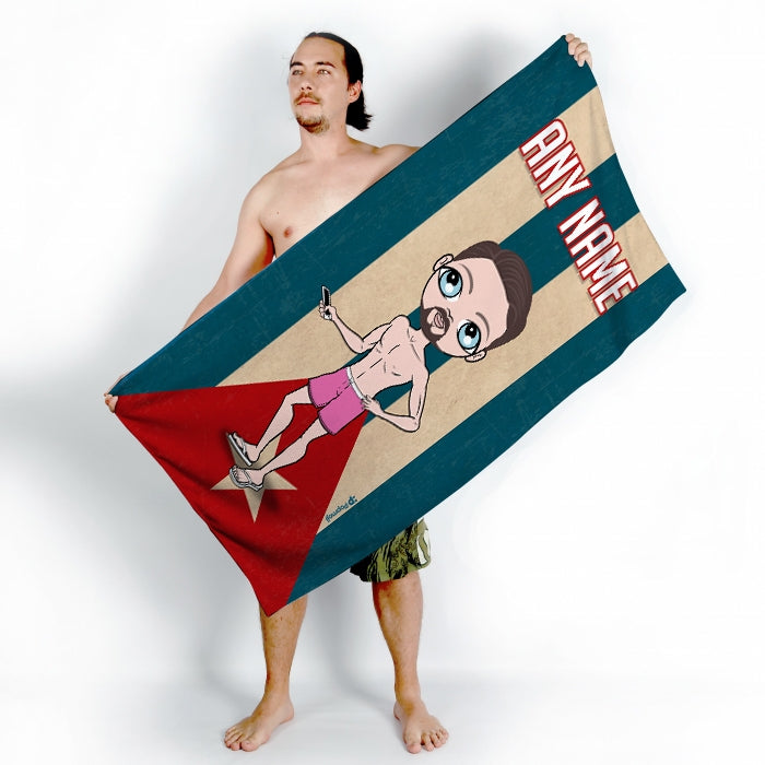MrCB Love Cuba Flag Beach Towel - Image 3