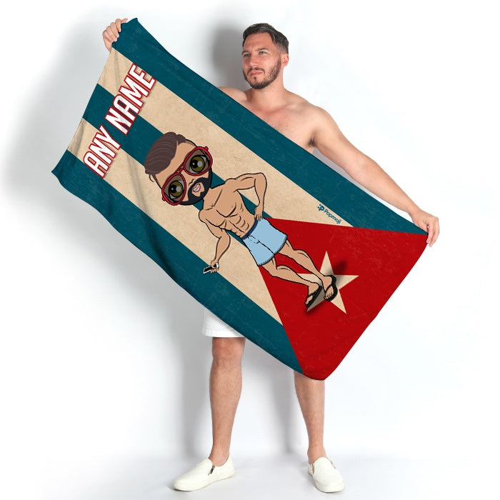 MrCB Love Cuba Flag Beach Towel - Image 4