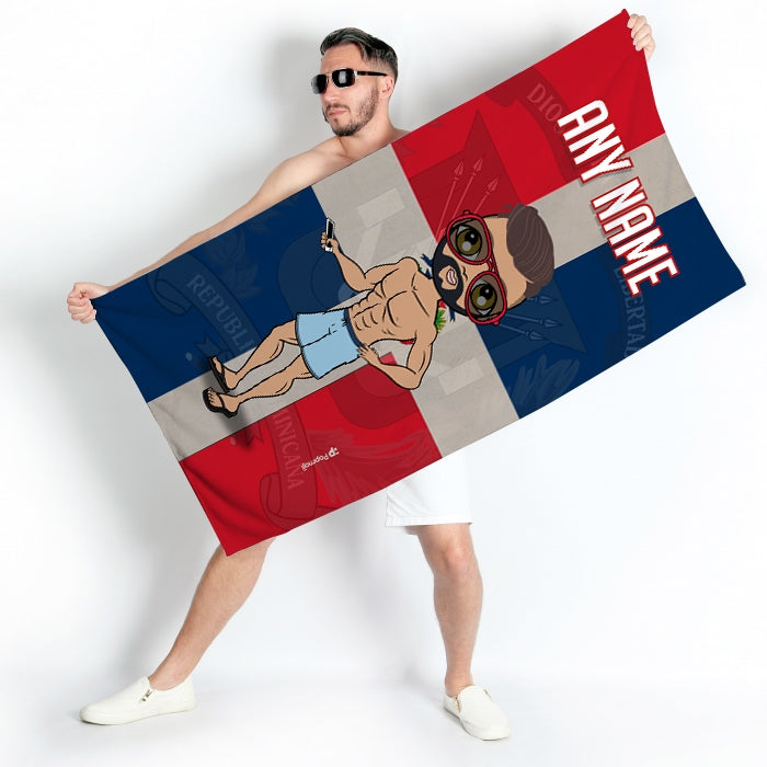 MrCB Love Dominican Republic Flag Beach Towel - Image 2