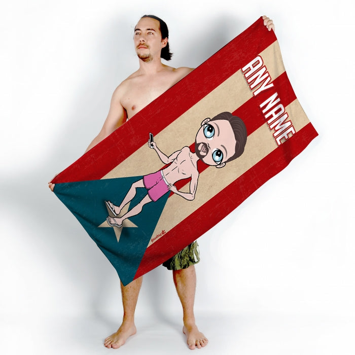 MrCB Love Puerto Rico Flag Beach Towel - Image 3