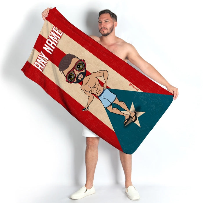 MrCB Love Puerto Rico Flag Beach Towel - Image 4