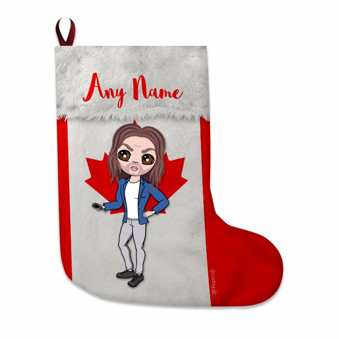 Mens Personalized Christmas Stocking - Canadian Flag - Image 3