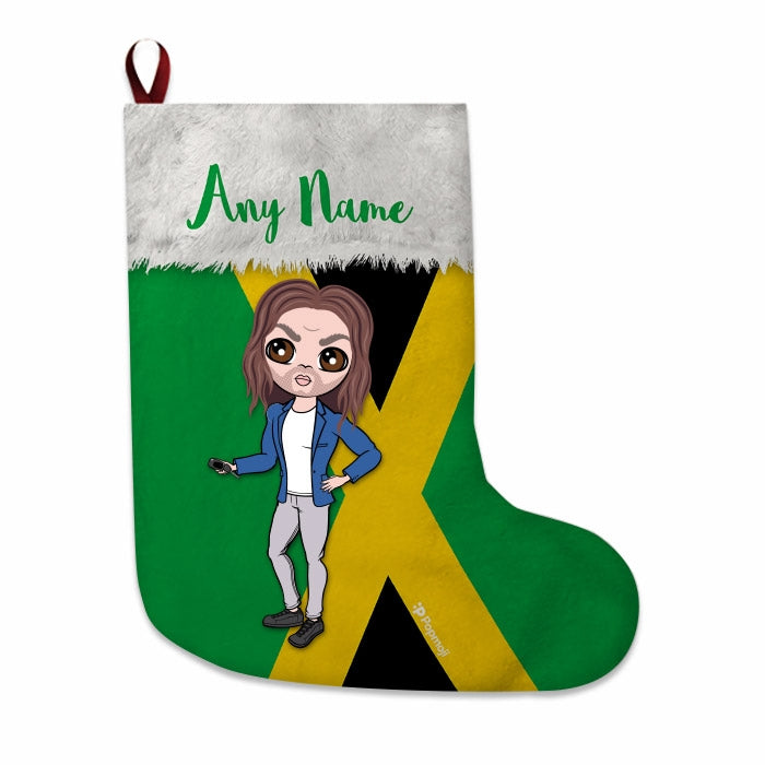 Mens Personalized Christmas Stocking - Jamaican Flag - Image 3