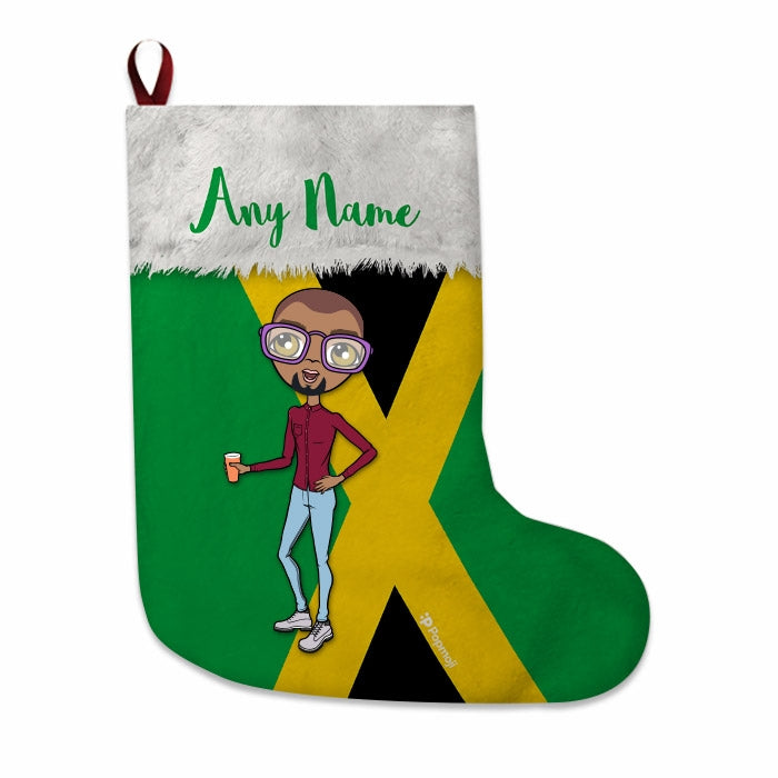 Mens Personalized Christmas Stocking - Jamaican Flag - Image 4