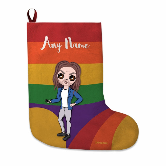 Mens Personalized Christmas Stocking - Rainbow - Image 4