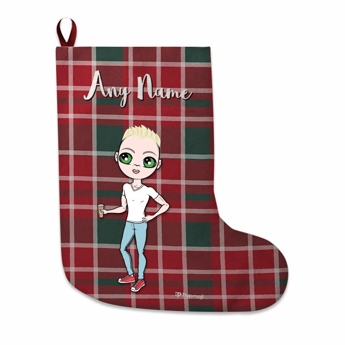 Mens Personalized Christmas Stocking - Tartan - Image 2