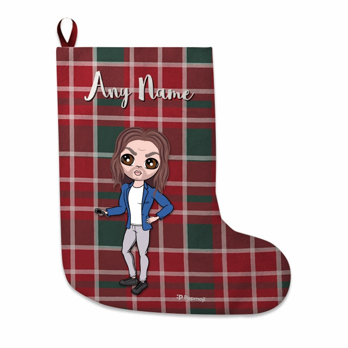 Mens Personalized Christmas Stocking - Tartan - Image 4