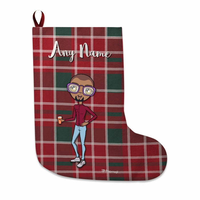 Mens Personalized Christmas Stocking - Tartan - Image 1