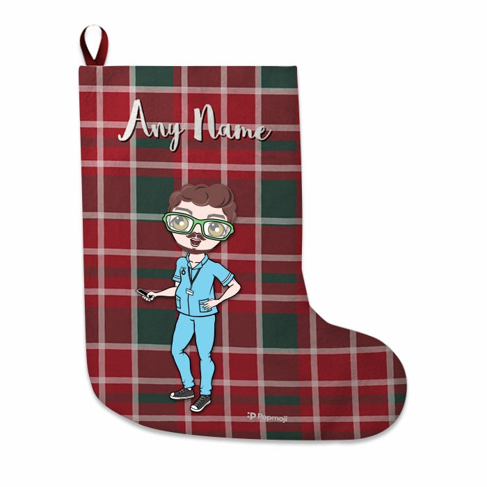 Mens Personalized Christmas Stocking - Tartan - Image 3