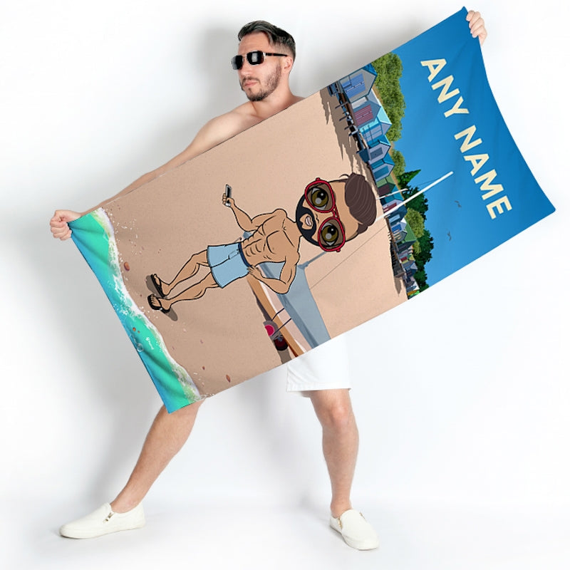 MrCB Beach Huts Beach Towel - Image 4