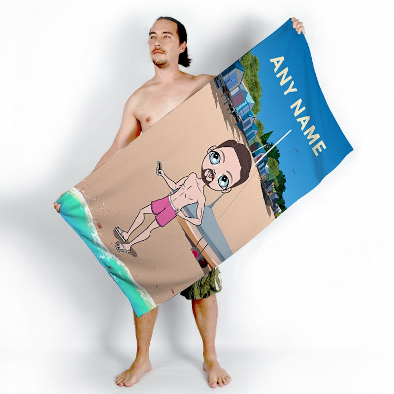 MrCB Beach Huts Beach Towel - Image 3