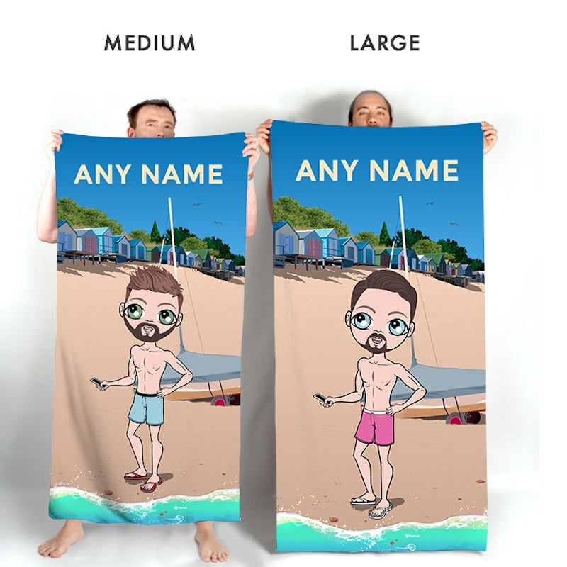 MrCB Beach Huts Beach Towel - Image 2