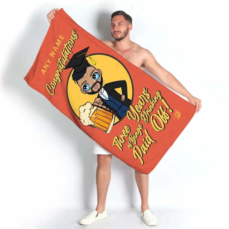 MrCB Graduation Binge Drinking Beach Towel - Image 3