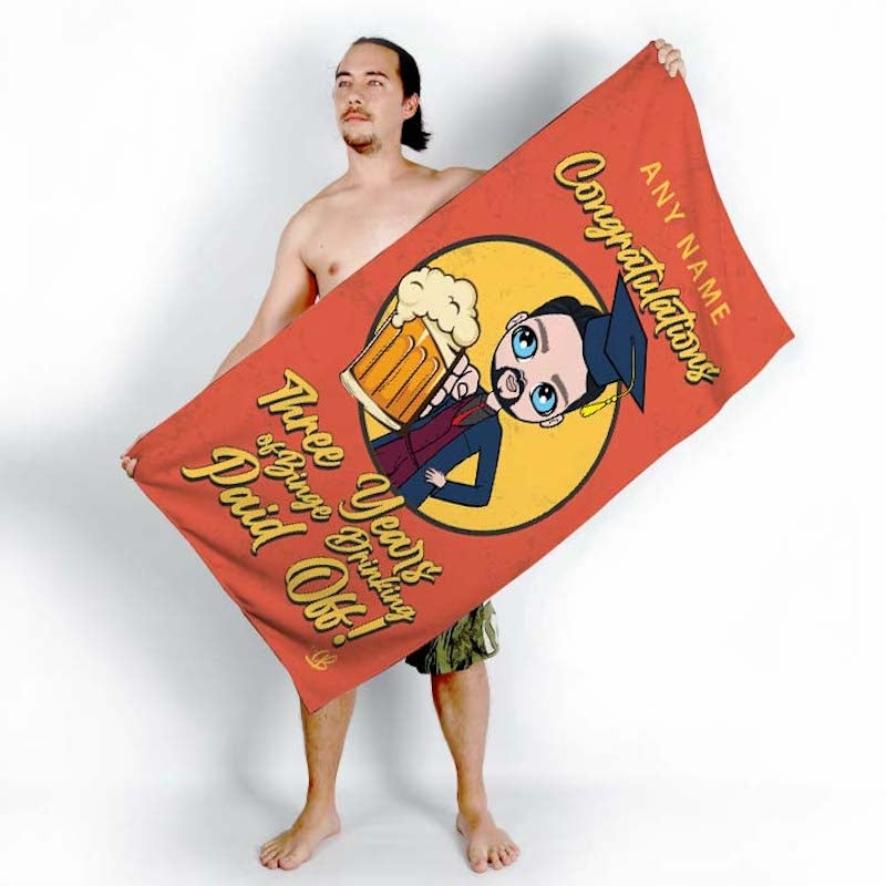 MrCB Graduation Binge Drinking Beach Towel - Image 4