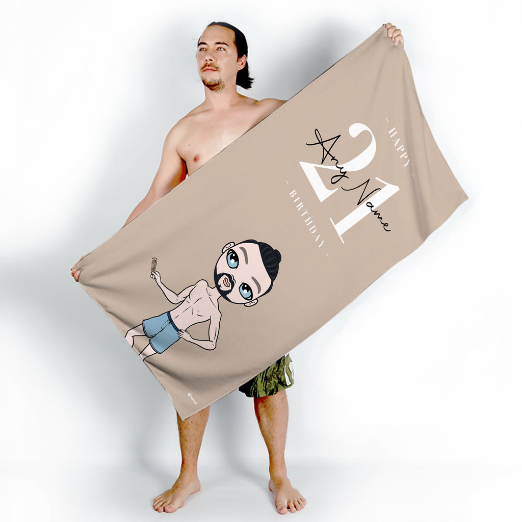 MrCB Custom Age Birthday Beach Towel - Image 4